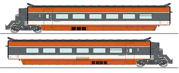 REE Modeles TGV003 - 2pc Supplementary Set for TGV PSE